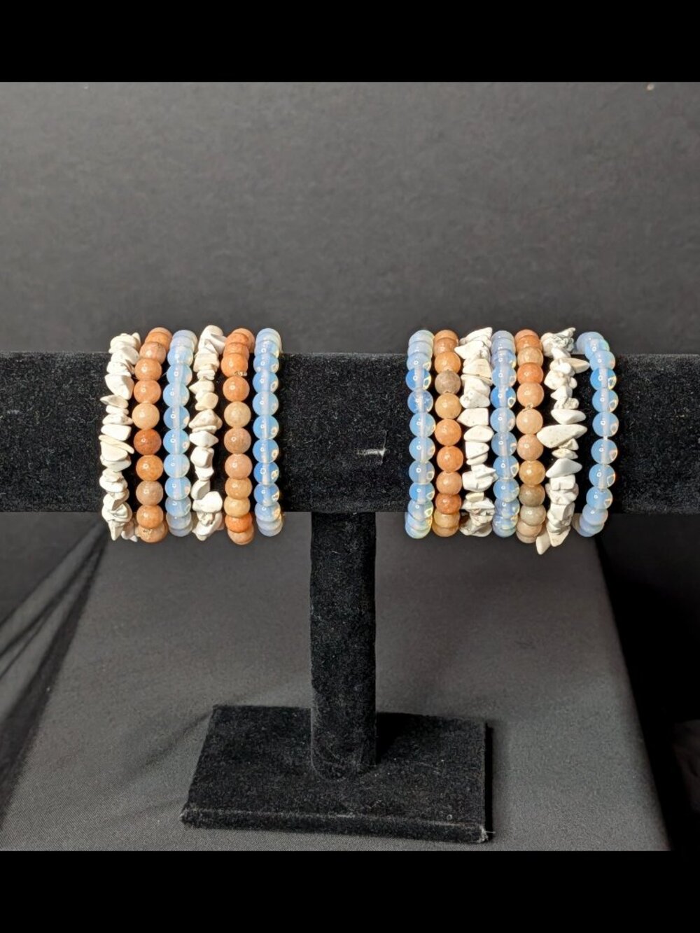 *Price for One - U Pick* OPALITE, Orange Calcite or MAGNESITE Stretchy Bracelet